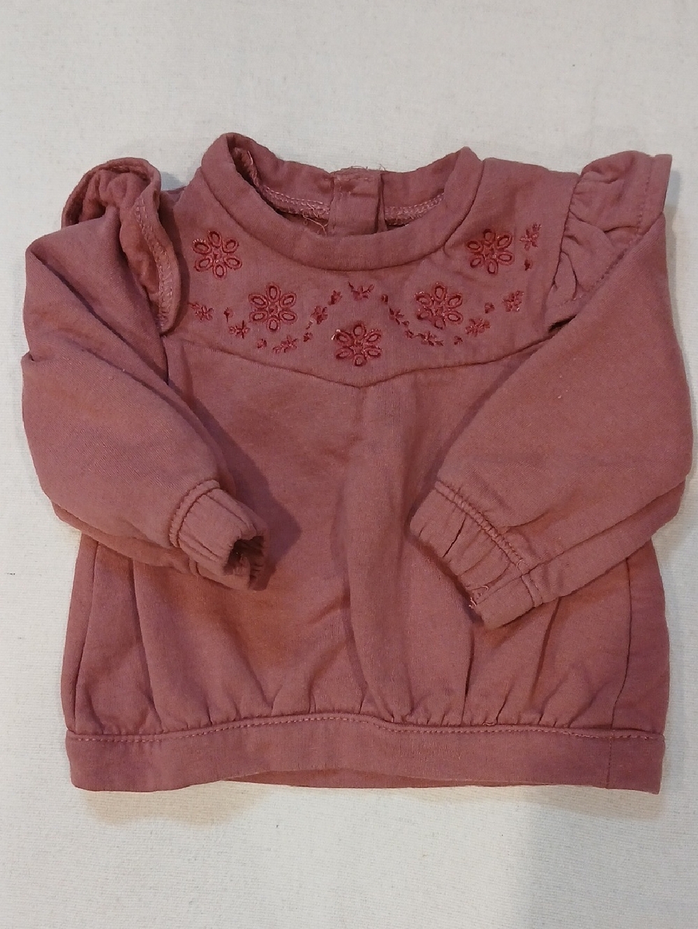 Nicole Miller Mauve Pink Embroidered Sweatshirt Hoodie for Kids